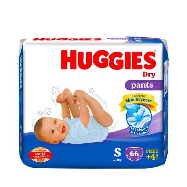 Huggies Dry Pants Baby Diaper Pant S (4-8 kg) (66 pcs)
